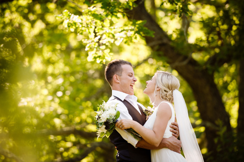 bride and groom in love