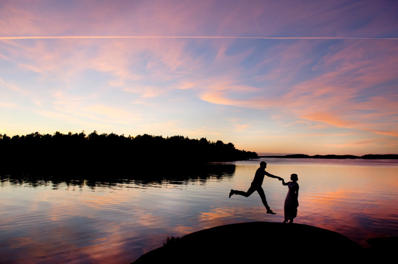 Swedish sunset couple