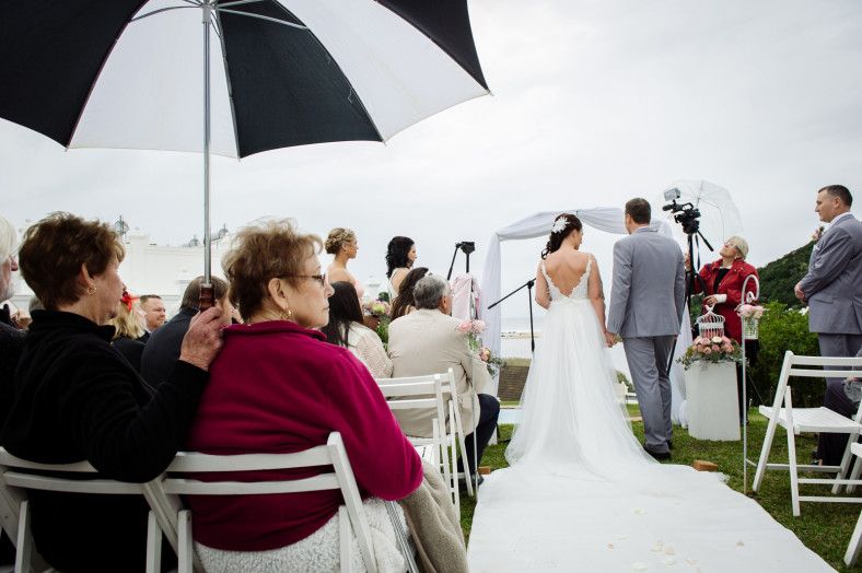 rainy wedding ceremony