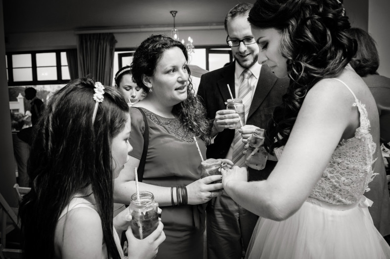 bride and friends