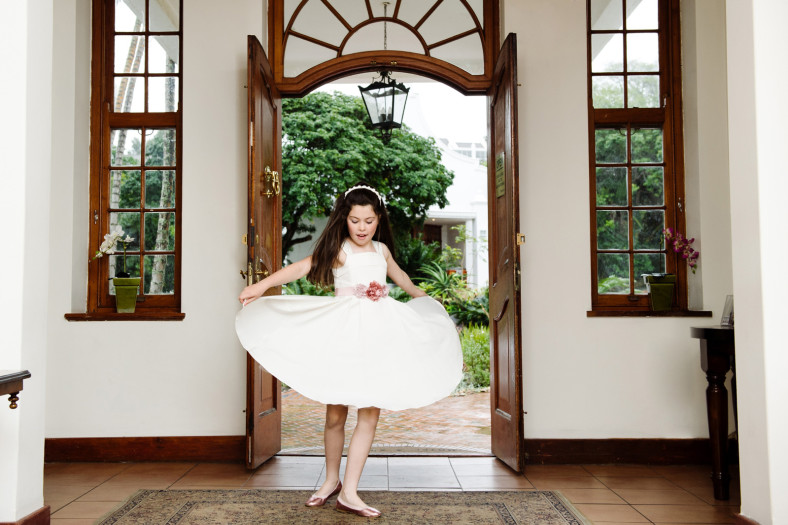 twirling flower girl