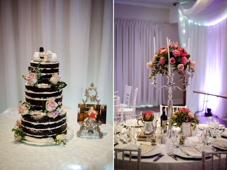 wedding cake and decor