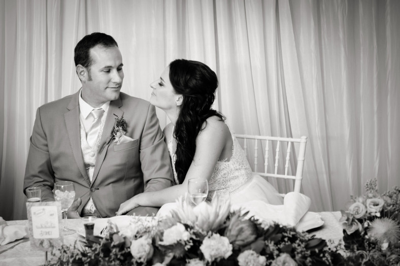 bride and groom in love