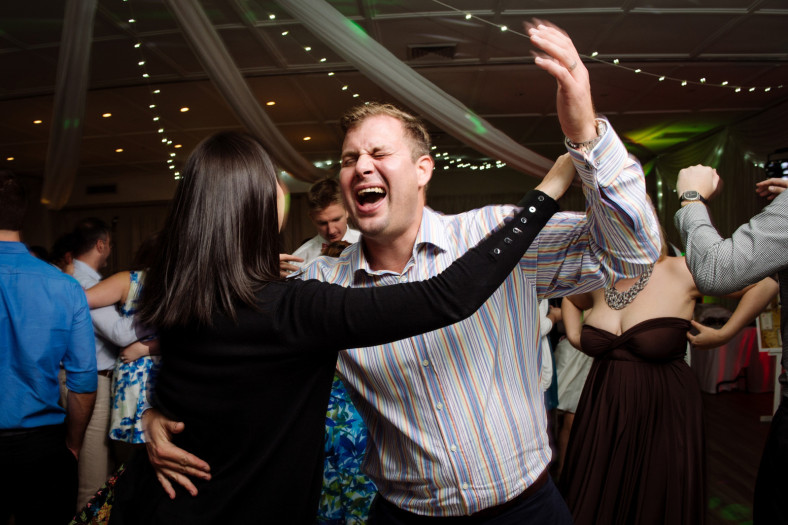 happy couple dancing