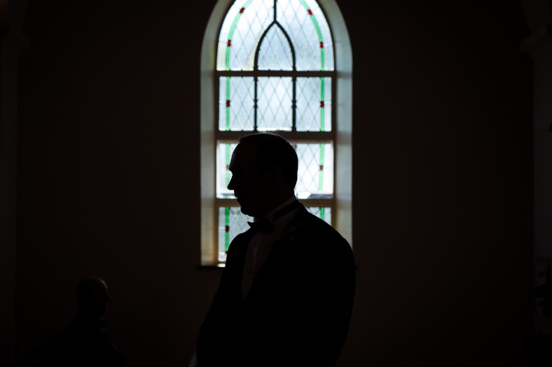 groom in church
