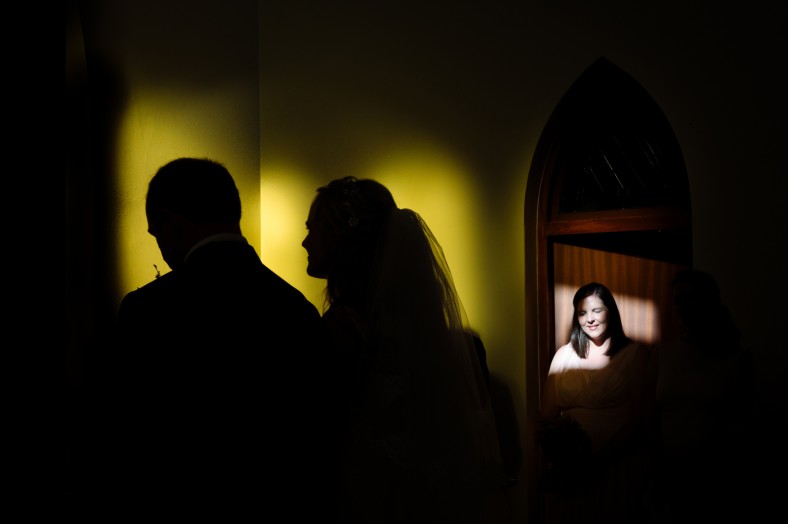 wedding church silhouette