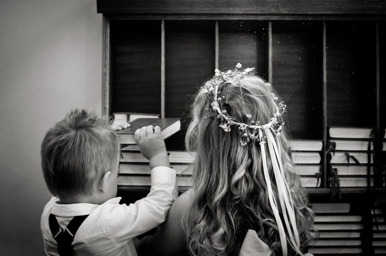 children in church