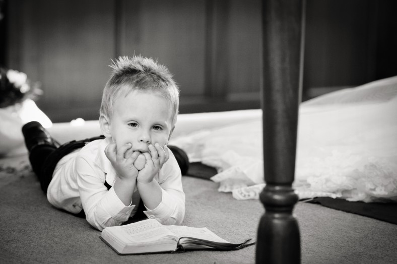 bored child in church