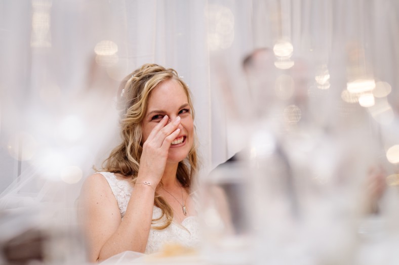 bride happy