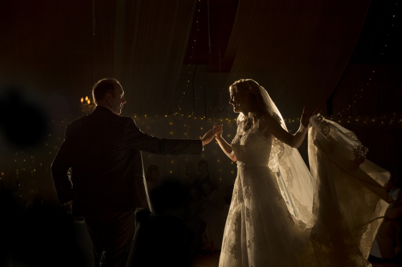 bride and groom first dance