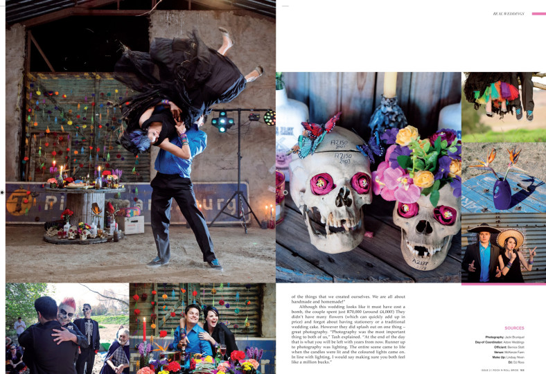 Skull and flower wedding