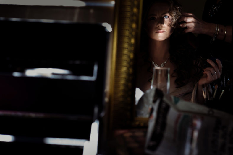 Bride getting ready