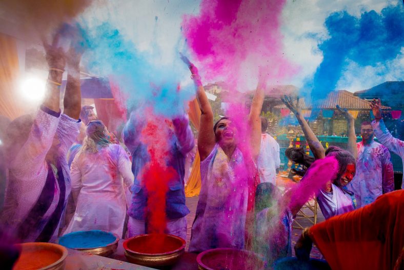 Documentary photography at Hindu holi fight.