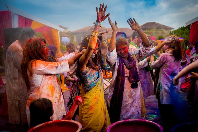 Documentary photography at Hindu holi fight.