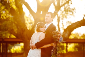 Bride and Groom jacaranda tree