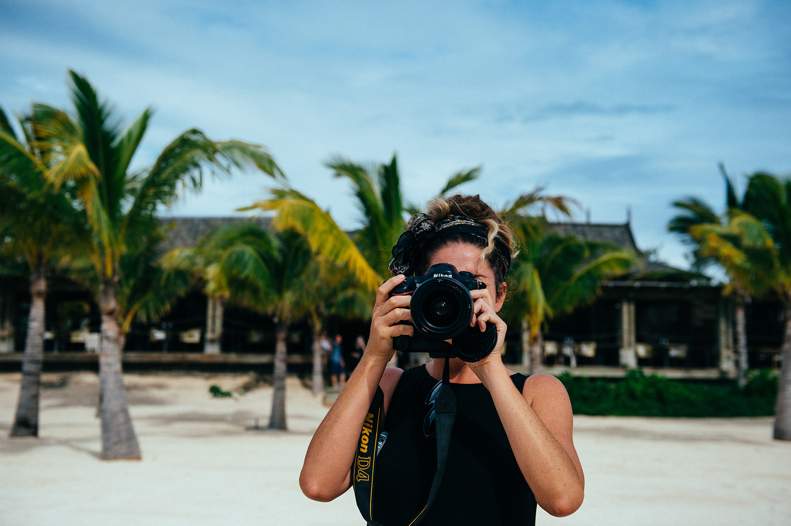 Photographer on location in Mauritius
