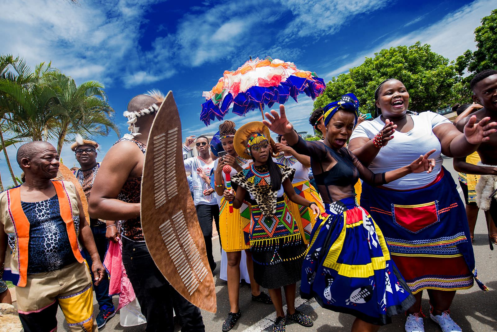 Beautiful Zulu bride marries Australian groom in traditional Zulu