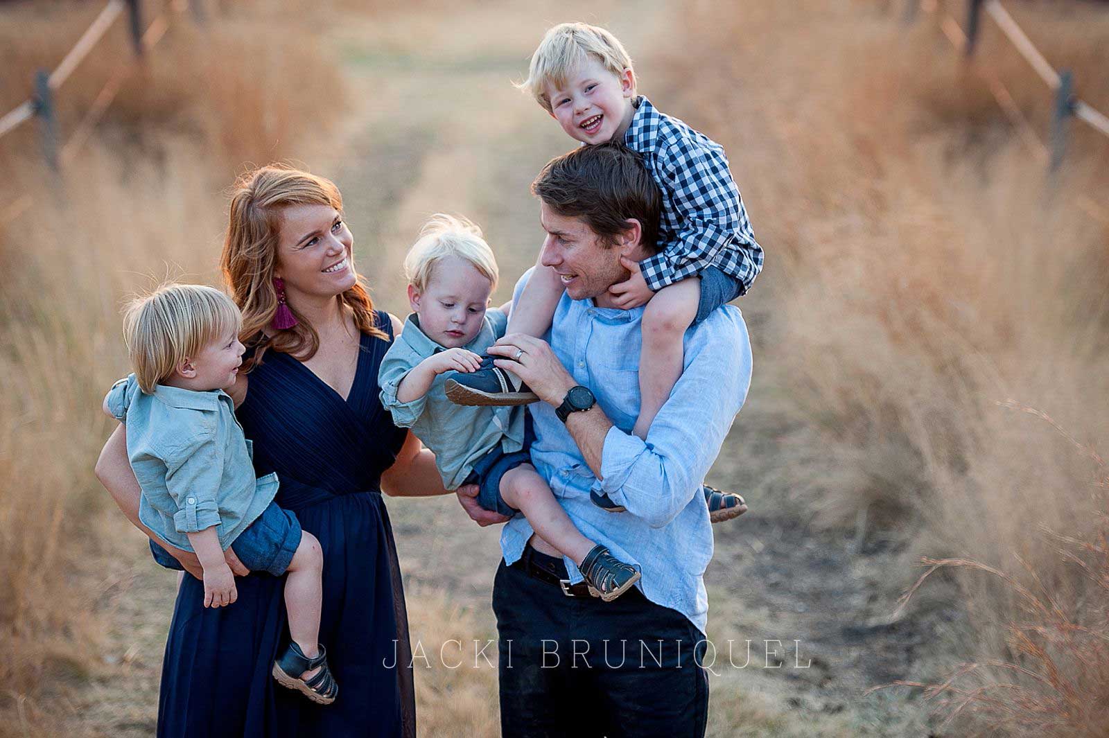 Creating triangles with a family of four | Mastering Portrait Photography
